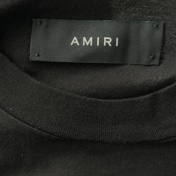 Amiri Black & Yellow MA Core Logo T-Shirt - Picture 3 of 4